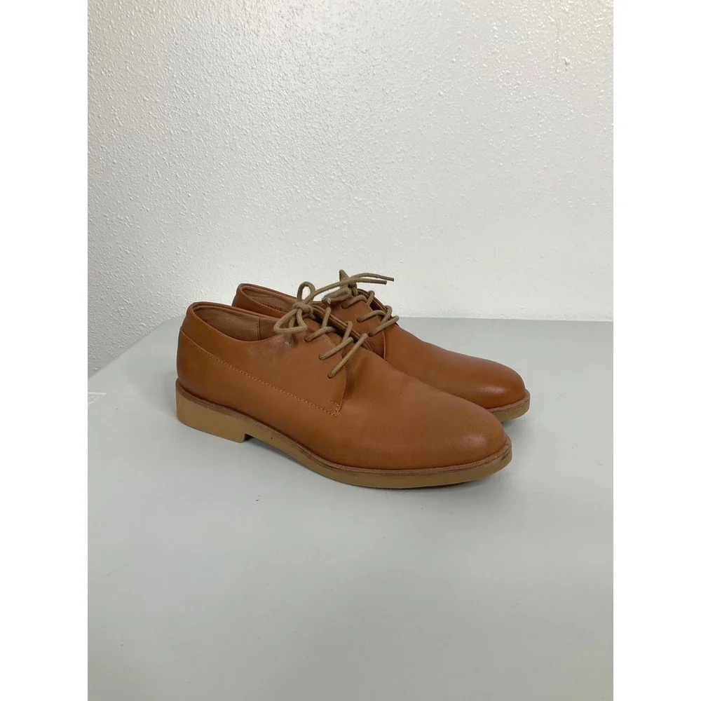 Softwalk Tan Leather Oxford Lace Up Shoes S2163-215 Womens Size 7.5M‎